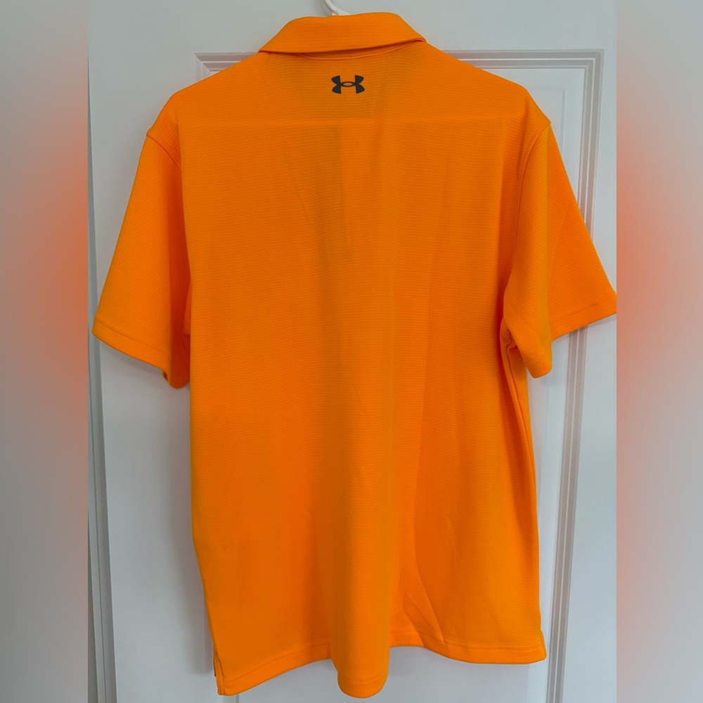 Under Armour Men's Bright Orange Polo - Picture 4 of 4